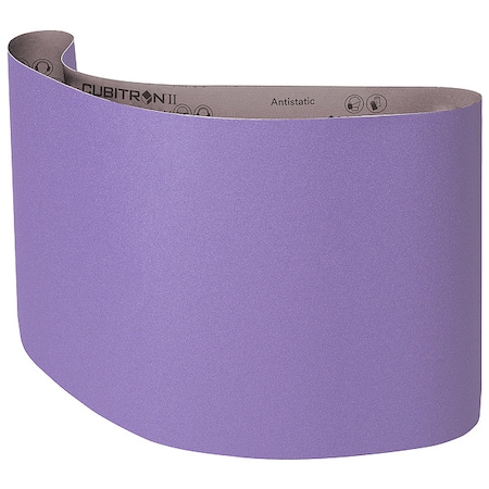 3M Cubitron Sanding Belt, Coated, Ceramic, 150 Grit, Not Applicable, 970DZ, Purple 970DZ