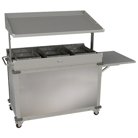 Cadco Food Service Cart, 74 1/2 in L, SS CBC-GG-B3-LST