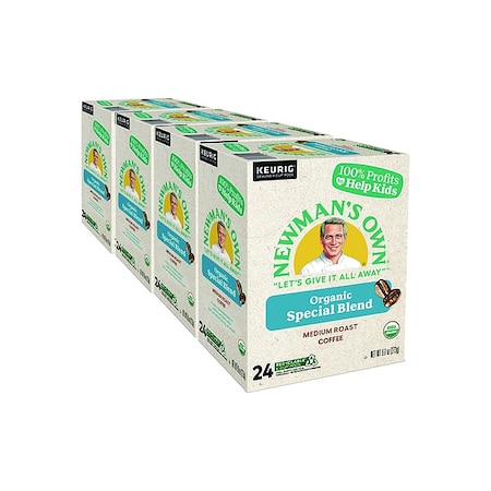 Newmans Own Organics Coffee, Special Blend Extra Bold, Pod, Caffeinated, Ground, 2.4 lb, 96 PK 4050