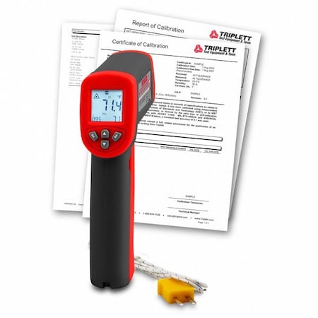 Triplett IRT227 12:1 Single Input Type K/J Thermometer with Certificate of Calibration to NIST, -58 to 1112?F (-50 to 600?C)