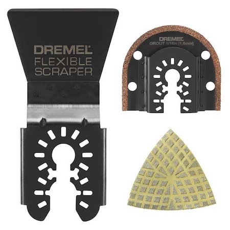 Dremel OscilToolBladeSet, 3pcs, W:2";2.75" MM515U