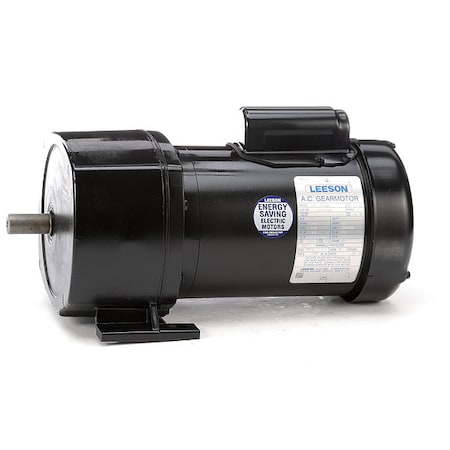 Leeson AC Gearmotor, 336 lb-in Max. Torque, 91 RPM Nameplate RPM, 115/208-230V Voltage, Single Phase 107015.00