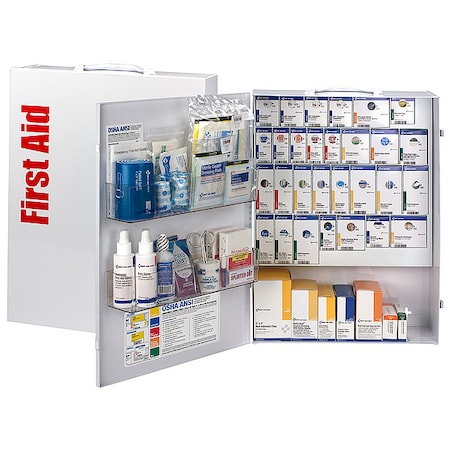 First Aid Only First Aid Kit and Housing, Metal Cabinet, 668 Components, 150 People Served 90829-021