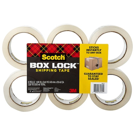 Scotch PackagingTape, Clear, PK6 3950-6