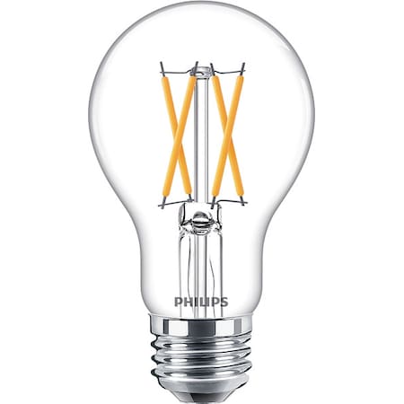 Philips LED, 8 W, A19, Medium Screw (E26) 8A19/PER/927-922/CL/G/E26/WGX 1FB T20