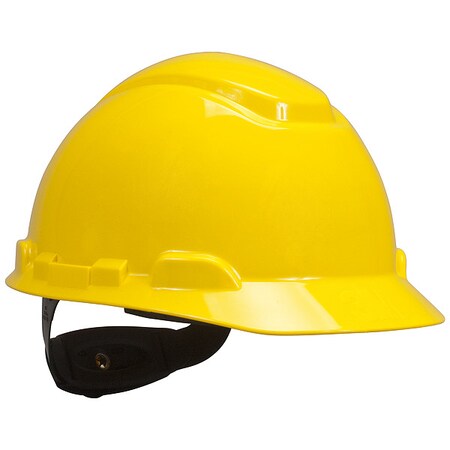 3M Hard Hat, HDPE, Pressure Diffusion Ratchet Suspension, Type 1, Class C, High-Visibility Yellow 76447-NUV-H702RL