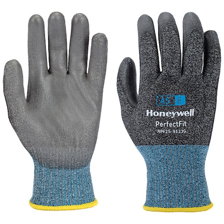 Honeywell Cut-Resistant Gloves, Cut Level A5 , PU , Rough , S 1 PR NPF25-9113G-7/S