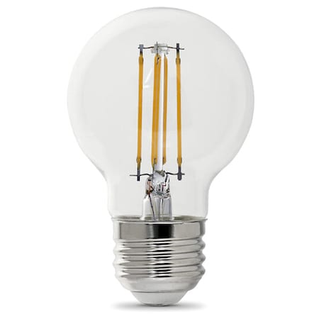 Feit Electric 3.8 W, Compact LED Bulb, White, G16-1/2, 2700K Temp. Clear, Dimmable, PK2 BPGM40927CA/FIL/2/RP