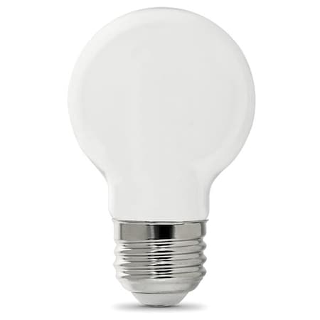 Feit Electric 5.5 W, Compact LED Bulb, White, G16-1/2, 2700K Temp. Frosted, Dimmable, PK2 BPGM60W927CAFIL/2