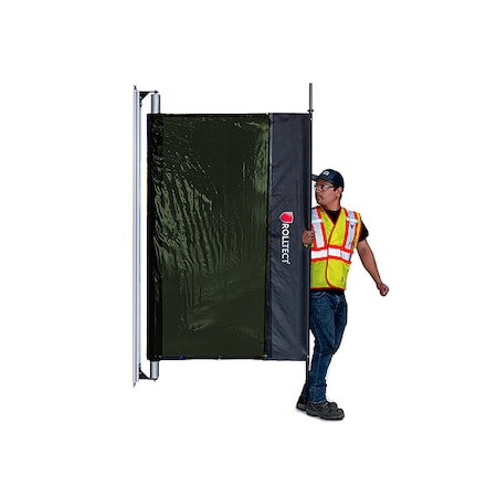 Shaver Industries Weld Screen, PVC, 20 ft W., 5.5 ft H., 13 oz/sq yd, 140  Degrees F Withstand Temp., Green 628242430166