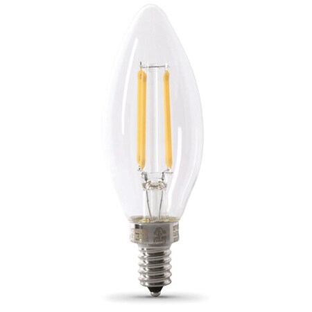 Feit Electric LED, 3.3 W, B10, Candelabra Screw (E12), PK6 CTC40/950CA/FIL/6