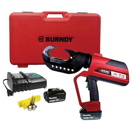 Burndy T3 Tech 15-Ton C-Head, w/(2) Batteries PAT46T3SU03A2