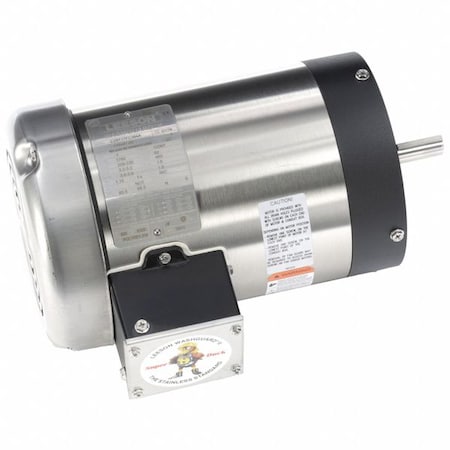 Leeson Three-Phase Washdown Motor, 1 hp HP, 56C Frame, 230/460V AC Voltage, 1,760 RPM Nameplate RPM 119487.00