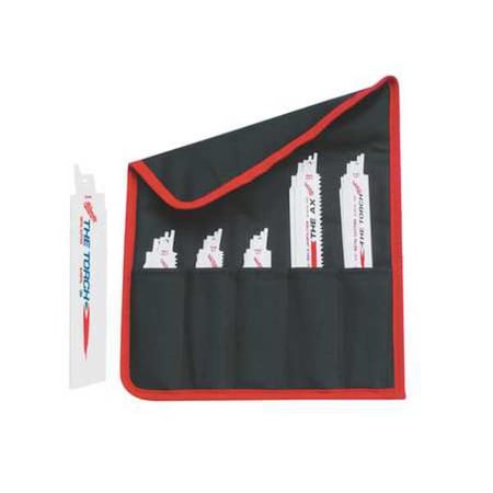 Milwaukee Tool 6 in, 9 in x 14, 18, 5/8, 8 TPI Reciprocating Saw Blade Set 7AV74