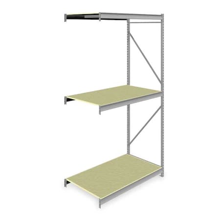 Tennsco Add-On Bulk Storage Rack, 36 in D, 60 in W, 3 Shelves, Gray 6940