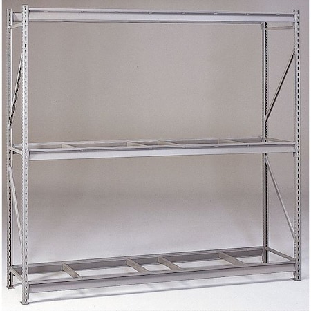 Tennsco Starter Bulk Storage Rack, 48 in D, 96 in W, 3 Shelves, Gray 6940
