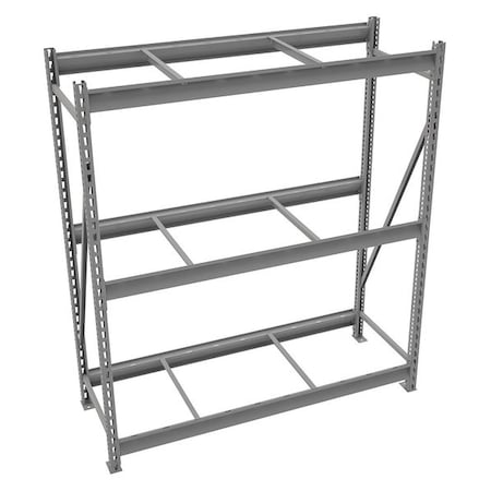 Tennsco Starter Bulk Storage Rack, 24 in D, 60 in W, 3 Shelves, Gray 6940