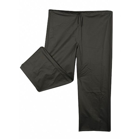 Zoro Select Rain Pants, Vinyl, 31 to 32 in Inseam, Black, Size 2XL 756B XXL