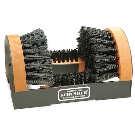 Zoro Select Boot Brush, Scraper, Boot and Shoe Scrubber, With Base Frame, Black H1
