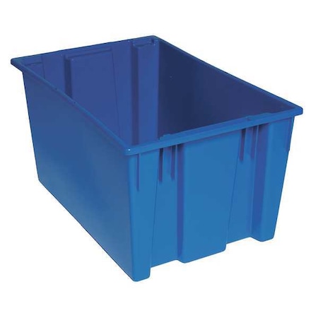 Quantum Storage Systems Stack & Nest Storage Container, 27.7 gal, 29-1/2 in L x 19-1/2 in W x 15 in H, Blue, Polyethylene SNT300BL