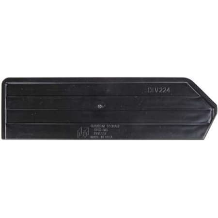 Quantum Storage Systems Plastic Divider, Black, 10 1/4 in L, 3 in H, 6 PK DUS224