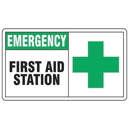 Accuform Emergency First Aid Station, 10" W x 7" H, Rectangle, Vinyl, MFSD926VS MFSD926VS