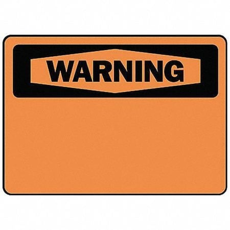 Accuform Warning Sign, 7X10", BK/Orn, Al, BLK, Surf MRBH327VA