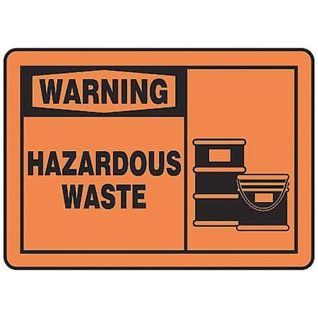 Accuform Warning Sign, 10" Height, 14" Width, Plastic, Rectangle, English MCHL324VP