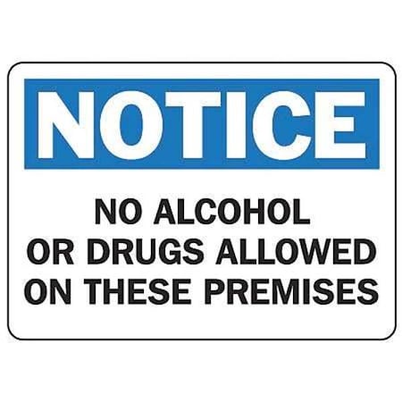 Accuform Notice Sign, 10 in Height, 14 in Width, Aluminum, Rectangle, English MACC830VA