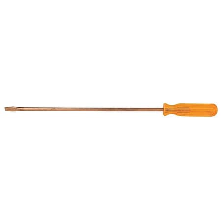 Ampco Safety Tools Non-Sparking Slotted Screwdriver 3/8 in Round S-56