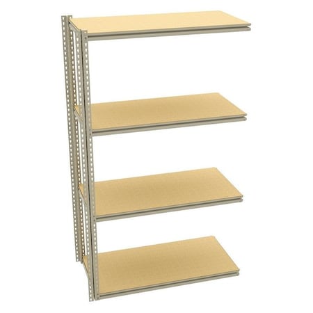 Tennsco Boltless Shelving Add-On, 48x24, 4 Shelf ZV7-4824A-4D SAND