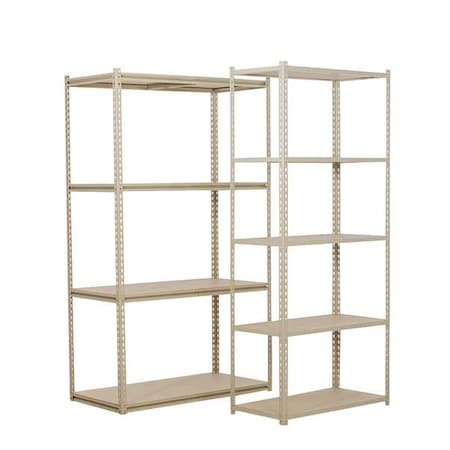 Tennsco Boltless Shelving Unit, 18-5/8"D x 48-5/8"W x 84"H, 4 Shelves, Steel ZV7-4818S-4D