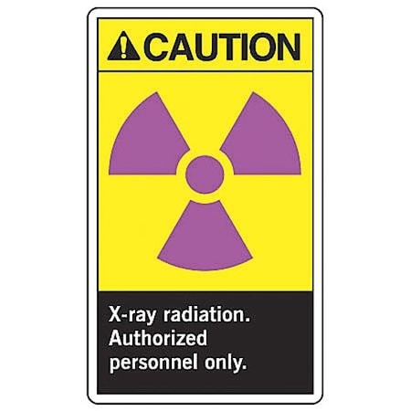 Accuform Caution Sign, 10" Height, 7" Width, Plastic, Rectangle, English MRAD636VP