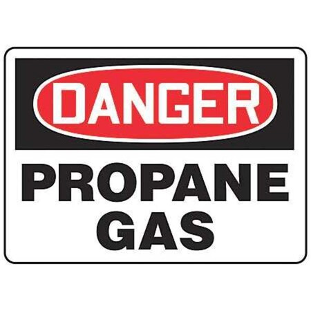 Accuform Danger Sign, 7" Height, 10" Width, Vinyl, Rectangle, English MCHL171VS