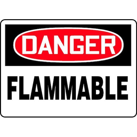 Accuform Danger Sign, 10 in H, 14 in W, Vinyl, Rectangle, English, MCHL231VS MCHL231VS