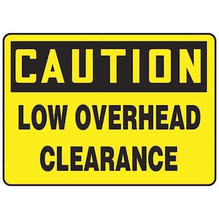 Accuform Caution, Low Overhead Clearance, 14" W x 10" H, Rectangle, Plastic, MECR606VP MECR606VP