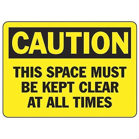 Accuform Caution Sign, 10 x 14In, BK/YEL, PLSTC, ENG, 10" Height, 14" Width, Plastic, Rectangle, English MVHR641VP