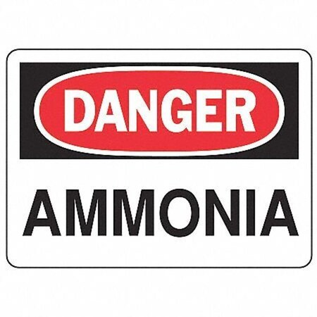 Accuform Danger Sign, 7 in H, 10 in W, Vinyl, Rectangle, English, MCHL087VS MCHL087VS