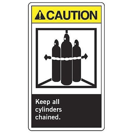 Accuform Label, 3-1/2 In. W, PK5 LCPG600VSP