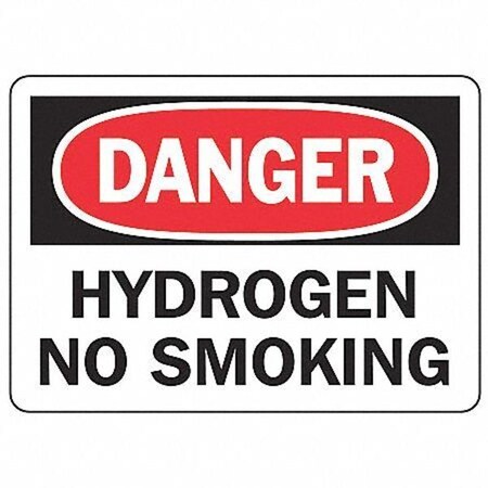 Accuform Danger No Smoking Sign, 7" Height, 10" Width, Plastic, Rectangle, English MCHL072VP