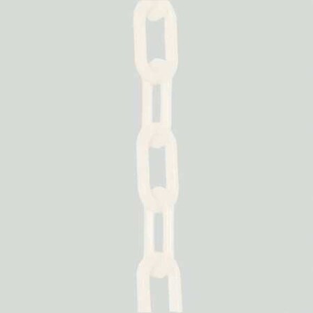 Zoro Select Plastic Chain, White, 300 ft Length, Gloss 80001-300