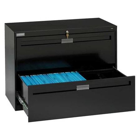 Tennsco 42" W Laterial File Cabinet,  Black LPL4224L20 BLACK
