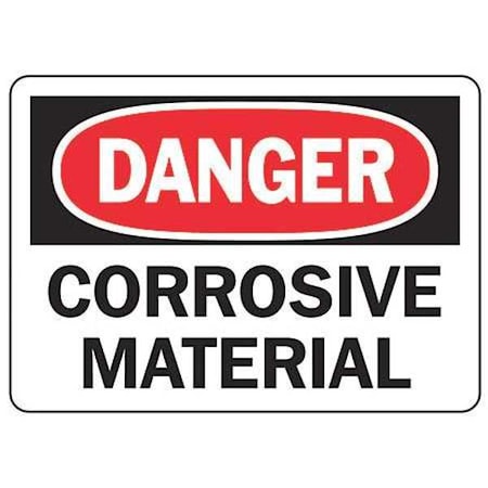 Accuform Danger Sign, 7 in H, 10 in W, Vinyl, Rectangle, English, MCHL004VS MCHL004VS