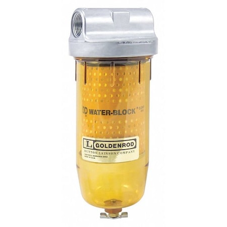Goldenrod Fuel Filter, 25 gpm, 150 psi, 9-1/2 in L 496-3/4