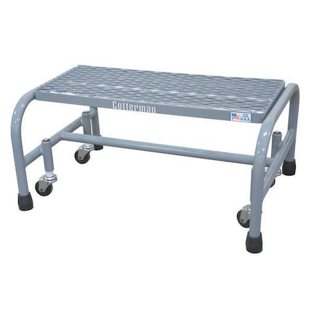 Cotterman 10 in H Steel Rolling Platform, 1 Steps, 450 lb Load Capacity 1001N2626A1E10B3C1P1