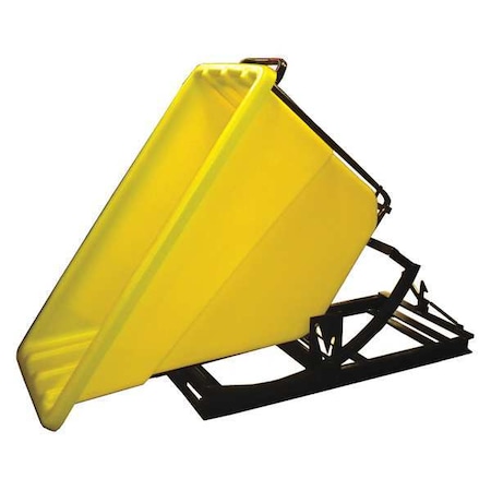 Zoro Select Self Dumping Hopper, 750 lb., Poly, Yellow SD 5/8 YELLOW