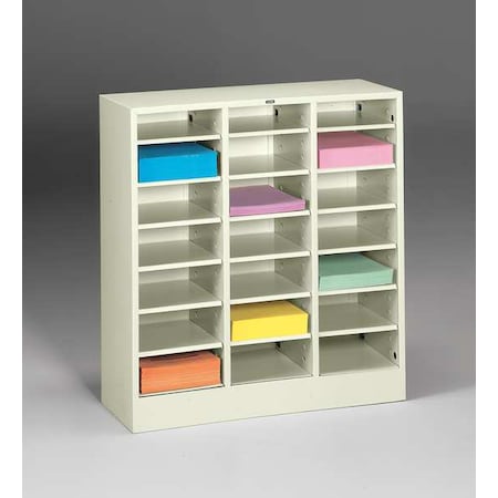 Tennsco Literature Sorter 21 Compartments, 30-5/8"W x 14-1/4"D Sand 5075 SAND