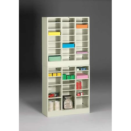 Tennsco Literature Sorter 21 Compartments, 30-5/8"W x 11-1/2"D Sand 4075 SAND
