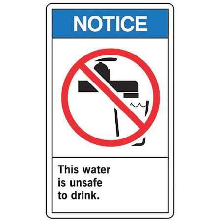 Accuform Label, 5 In. H, 3-1/2 In. W, PK5, LCAW804VSP LCAW804VSP