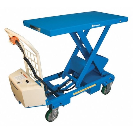 BISHAMON Scissor Lift Table, 1100 lb. Cap, 24VDC, 20-1/2"W, 39-51/64"L BX-50B